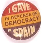 I Gave in Defense of Democracy in Spain