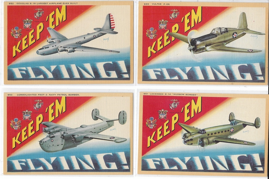 Keem Em Flying World War II Postcards 