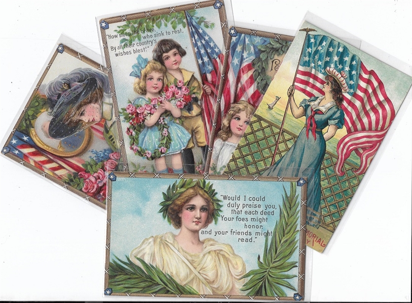 Collection of 5 Memorial Day Postcards 