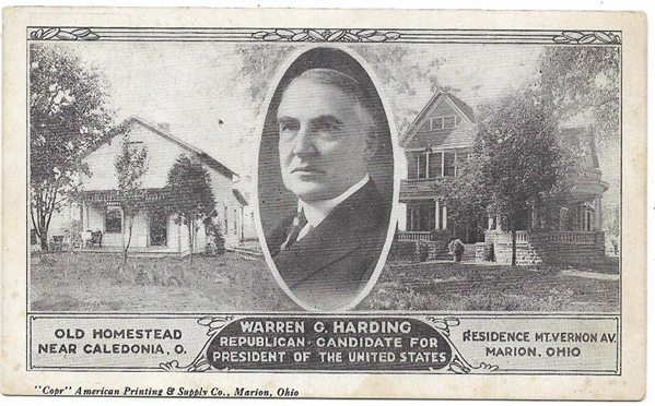 Harding Marion, Ohio Postcard 