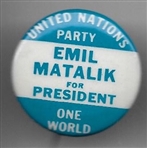 Emil Matalik One World 1968 Celluloid 