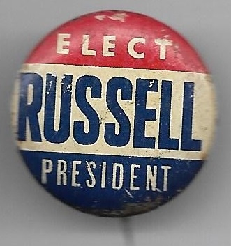 Elect Russell President 1952 Pin 
