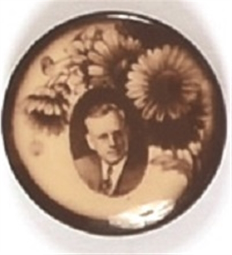 Landon Unusual Brown and White Sunflower Pin