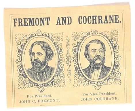 Fremont, Cochrane Paper Jugate Stamp