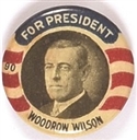 Wilson for President Red Stripes Celluloid