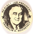 Re-Elect Roosevelt Two Stars Celluloid