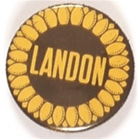 Landon Brown and Yellow Celluloid Pin