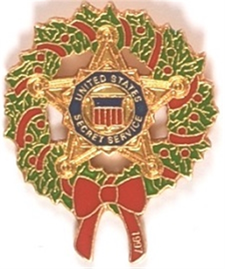 Clinton Secret Service Christmas Pin