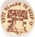 Reagan Liberty Bell Celluloid