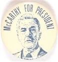 McCarthy for President Blue and White Celluloid