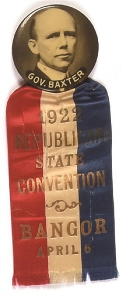 Baxter Maine State Convention Pin an ribbon