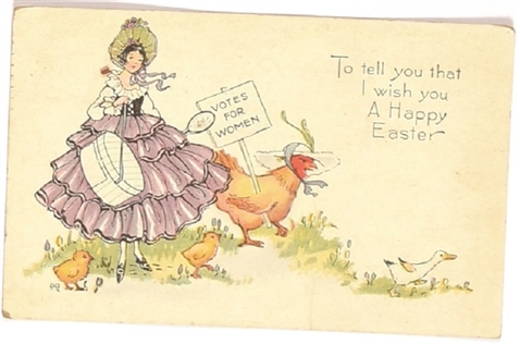 Votes for Women Happy Easter Postcard