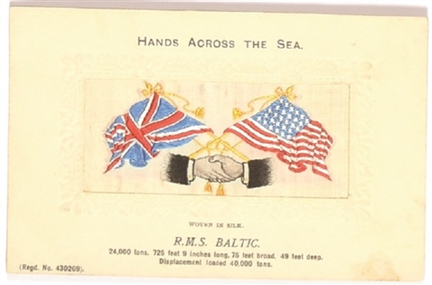 Hands Across the Sea WW I Postcard