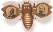McKinley, Roosevelt Bug Pinback