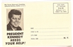 President Kennedy Needs Your Help New York Campaign Postcard