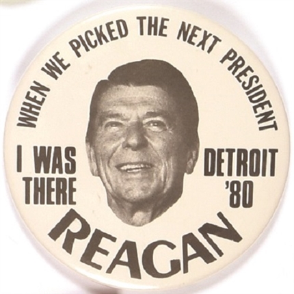 Reagan I Was There 1980 GOP Convention Pin