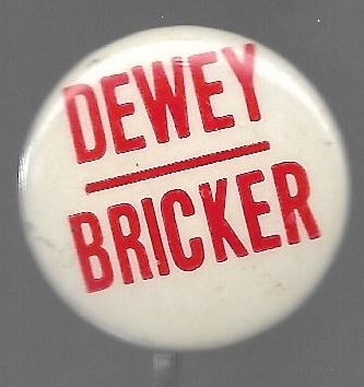 Dewey and Bricker 1944 Celluloid 