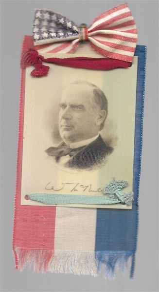 McKinley Ribbon, Celluloid Portrait 