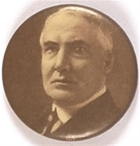 Warren Harding Sepia Celluloid