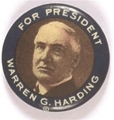 Harding for President Blue Border