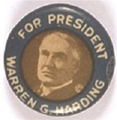 Harding Smaller Size Blue Border Pin