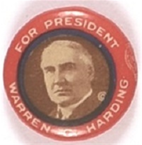 Harding Smaller Size Red Border Pin