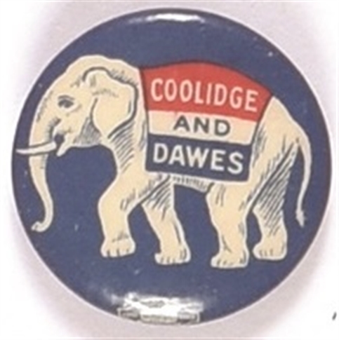 Coolidge and Dawes Elephant Pin