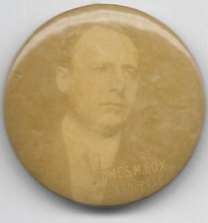 Cox for Congress Rare Celluloid