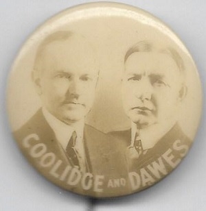 Rare Coolidge and Dawes Celluloid