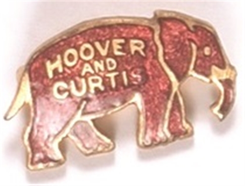 Hoover Red Enamel Elephant Pin