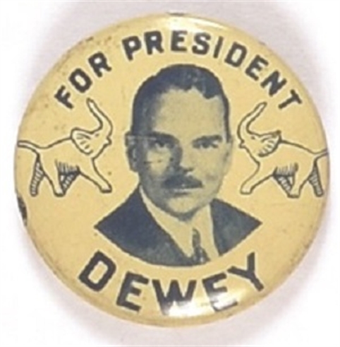 Dewey for President Elephants Litho