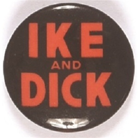 Ike and Dick Red and Black Celluloid