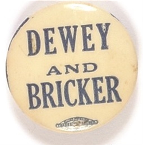 Dewey and Bricker 1944 Celluloid