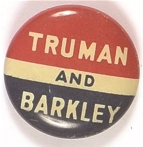 Truman and Barkley Litho Pin