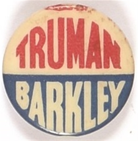 Truman, Barkley Red, White and Blue Celluloid