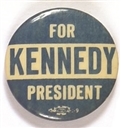 Kennedy for President Blue and White Celluloid