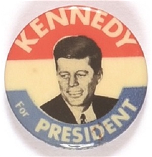 JFK Red, White and Blue Celluloid