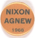 Nixon, Agnew Cloth Covered Pin