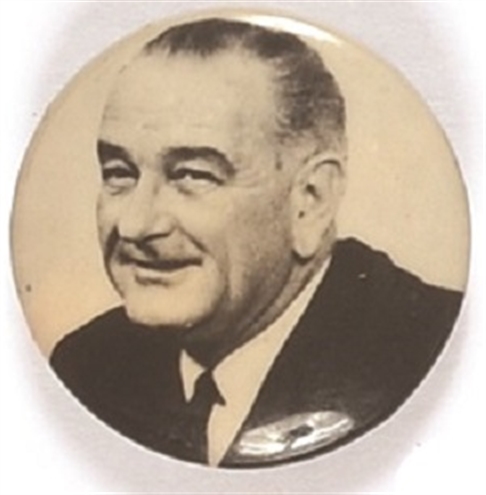 LBJ Black and White Picture Pin