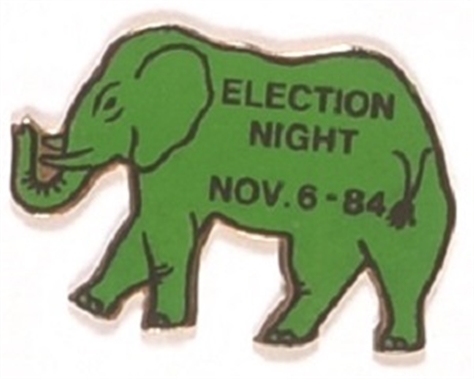 Reagan Election Night Elephant Pin