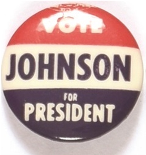 Vote Johnson RWB Celluloid