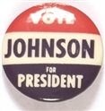 Vote Johnson RWB Celluloid