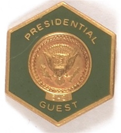 Carter Presidential Guest Green Pin