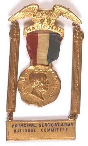 Harding 1920 Sgt. At Arms Convention Badge