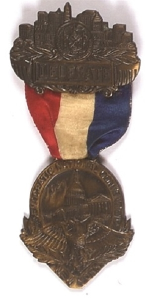 Davis 1924 Delegate Badge