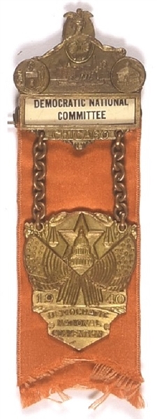 FDR National Committee 1940 Convention Badge