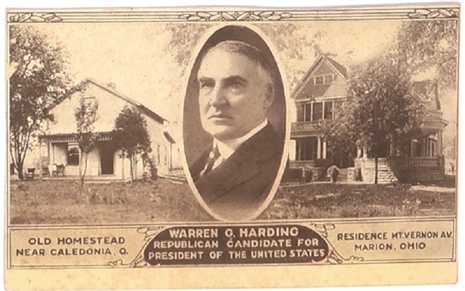 Harding Ohio Homes Postcard