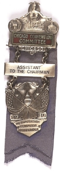 FDR 1940 Convention Committee Badge