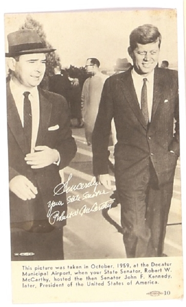 JFK, California Coattail Postcard