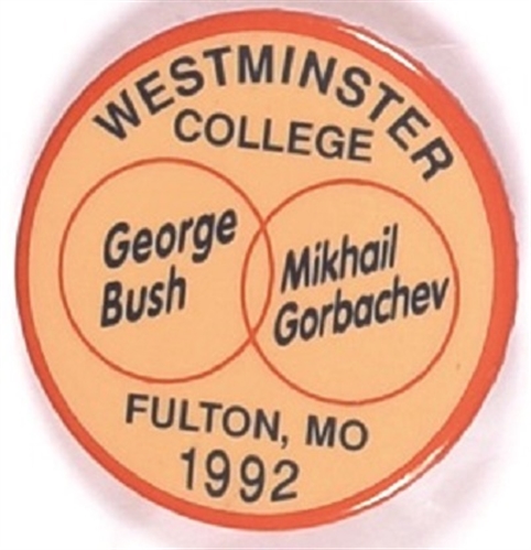 Bush, Gorbachev Westminster Meeting Pin